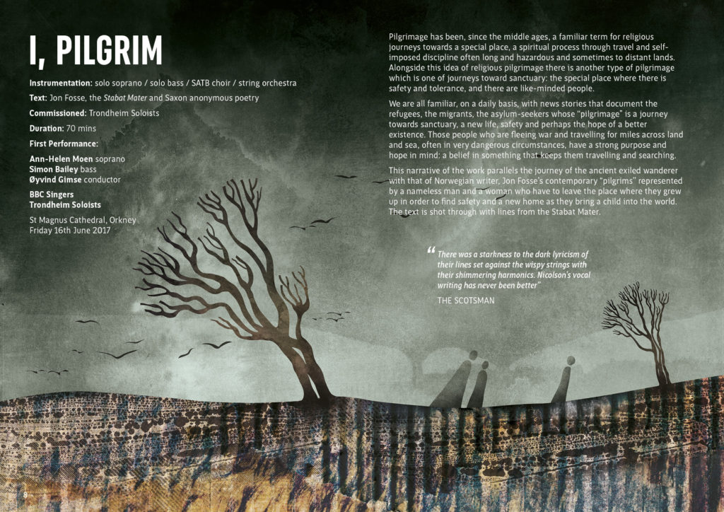 Alasdair Nicolson composer - pilgrim - illustration helen wyllie