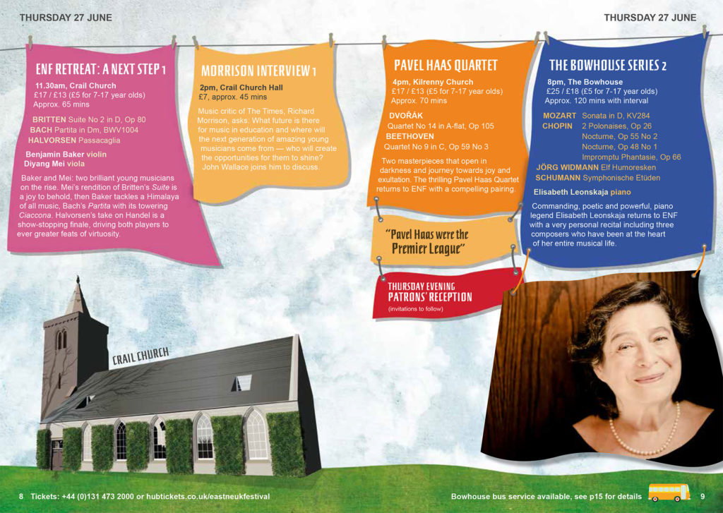 East neuk festival brochure illustration and design