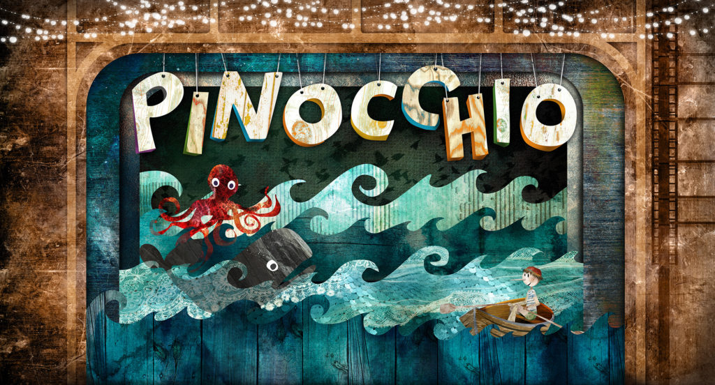 helen wyllie pinocchio illustration for citizens theatre