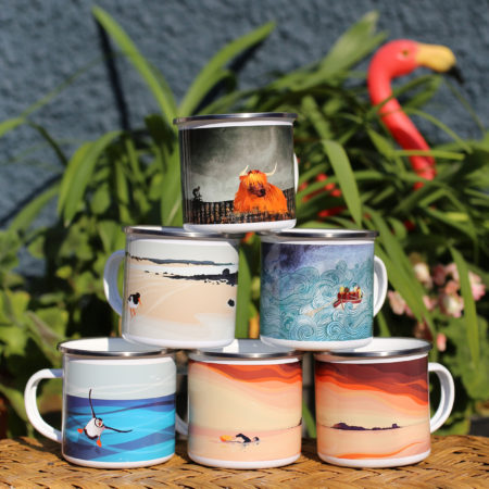 helen wyllie enamel camping mug