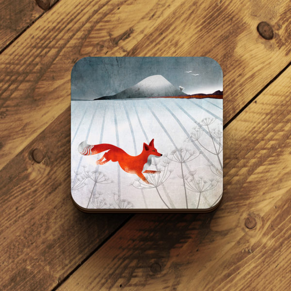 Helen Wyllie coaster North Berwick Law and Fox