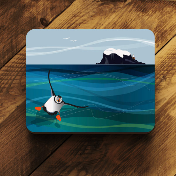 Bass Rock and puffin placemat