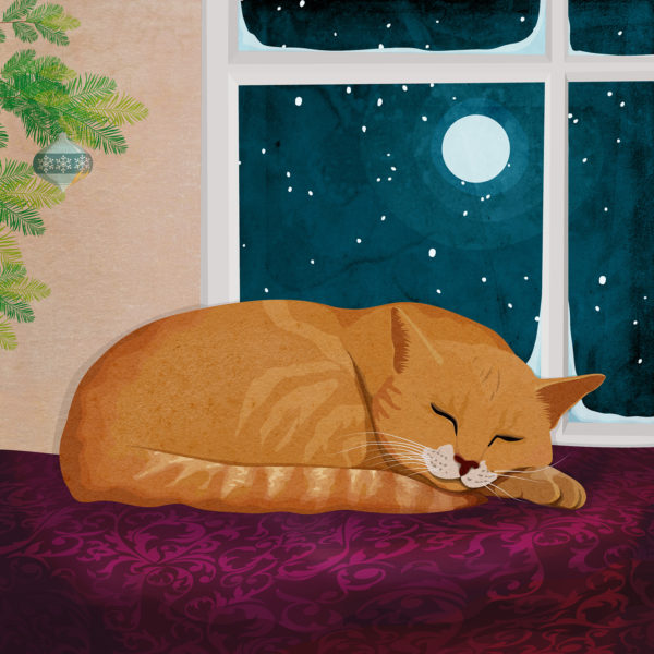 christmas cat by helen wyllie