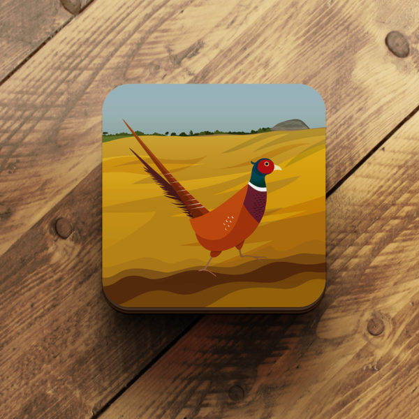 pheasant coaster by helen wyllie