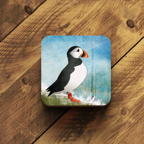 Helen Wyllie bird coaster puffin