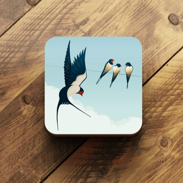 swallows coaster by helen wyllie