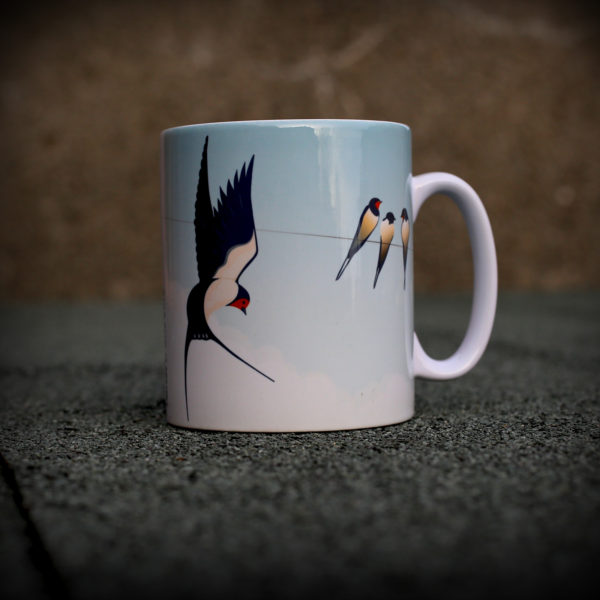 Swallows mug by helen wyllie