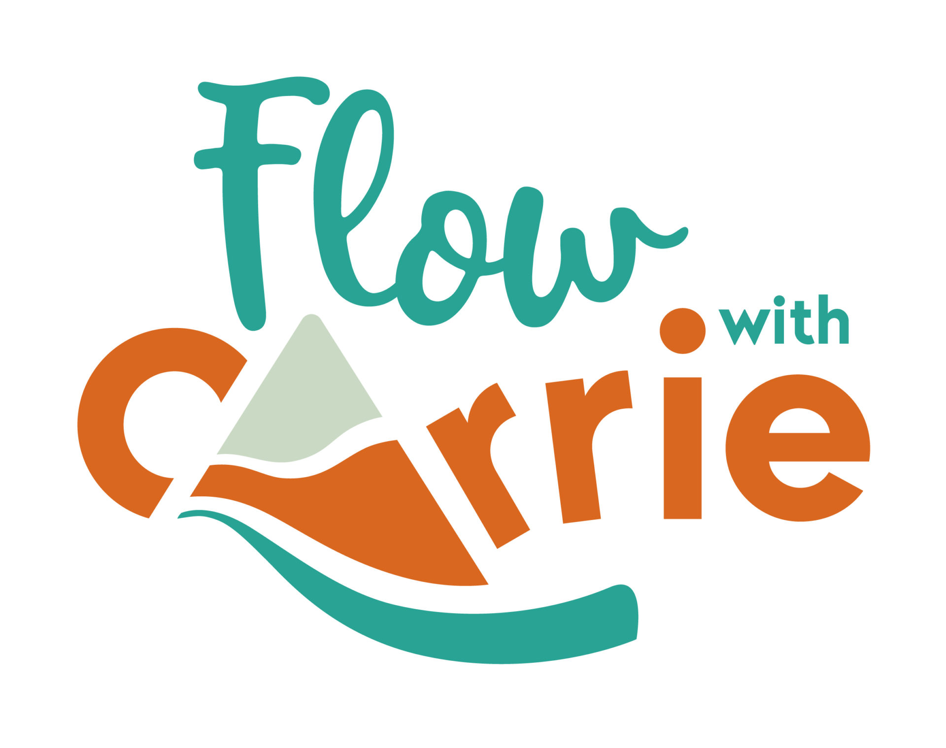 Flow with Carrie logo - mountain bike guiding