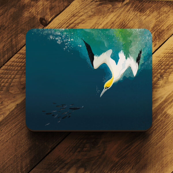 diving gannet placemat by helen wyllie