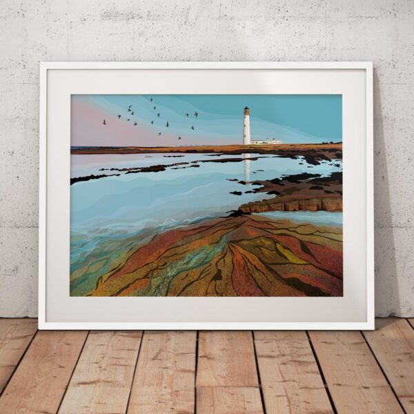 Barns Ness lighthouse by Helen Wyllie