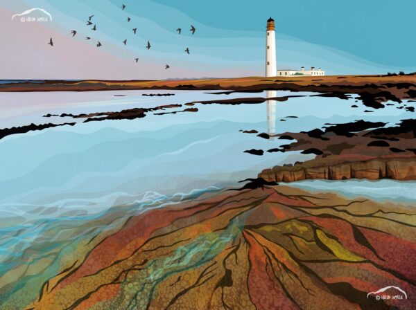 Barns Ness lighthouse by Helen Wyllie