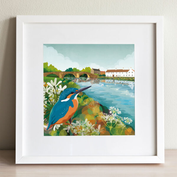 Kingfisher, Nungate print by helen wyllie