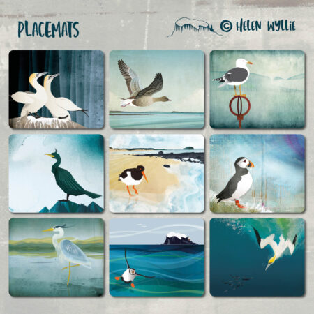 Seabird placemats by helen wyllie