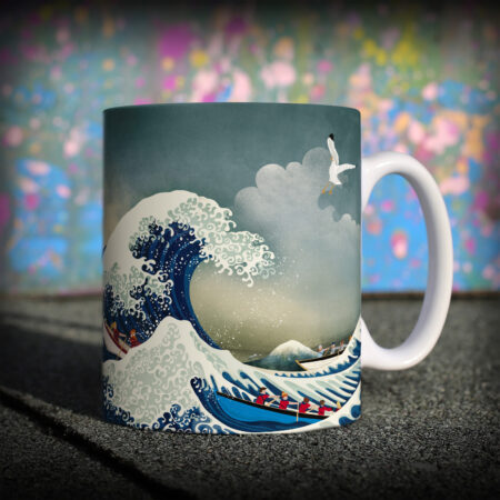 Great wave off north berwick mug by helen wyllie