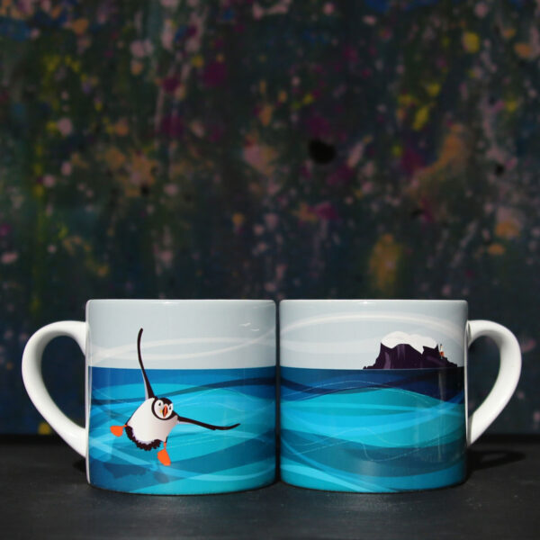 bass puffin 5oz ceramic mug