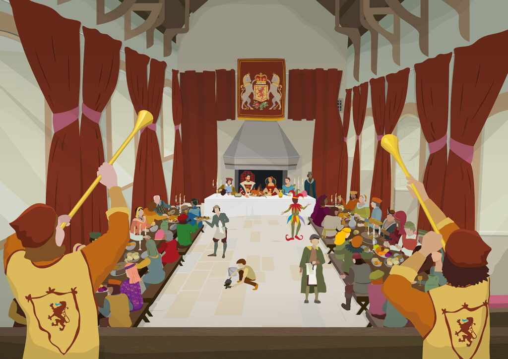Edinburgh Castle great hall feast by helen wyllie